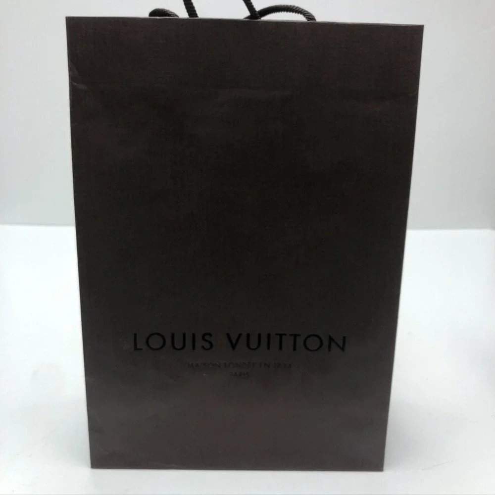 Louis Vuitton Authentic Brown Paper Shopping Bag Gift Medium 10x14x4.25